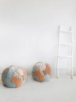 Clearance Lorena Canals Pouf pour enfants fait à la main World Map