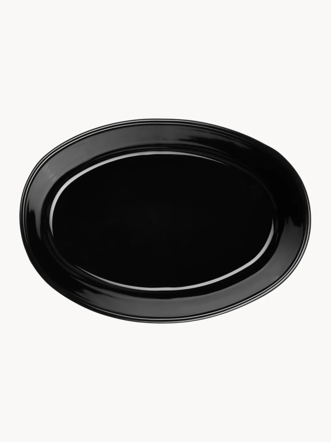 Outlet ASA Selection Ramequin ovale en porcelaine Miniu, tailles variées Noir chiné mat, noir haute brillance