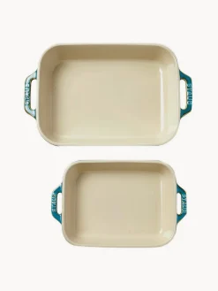 Discount Staub Ramequins Ceramic, 2 élém. Blanc cassé, bleu pétrole