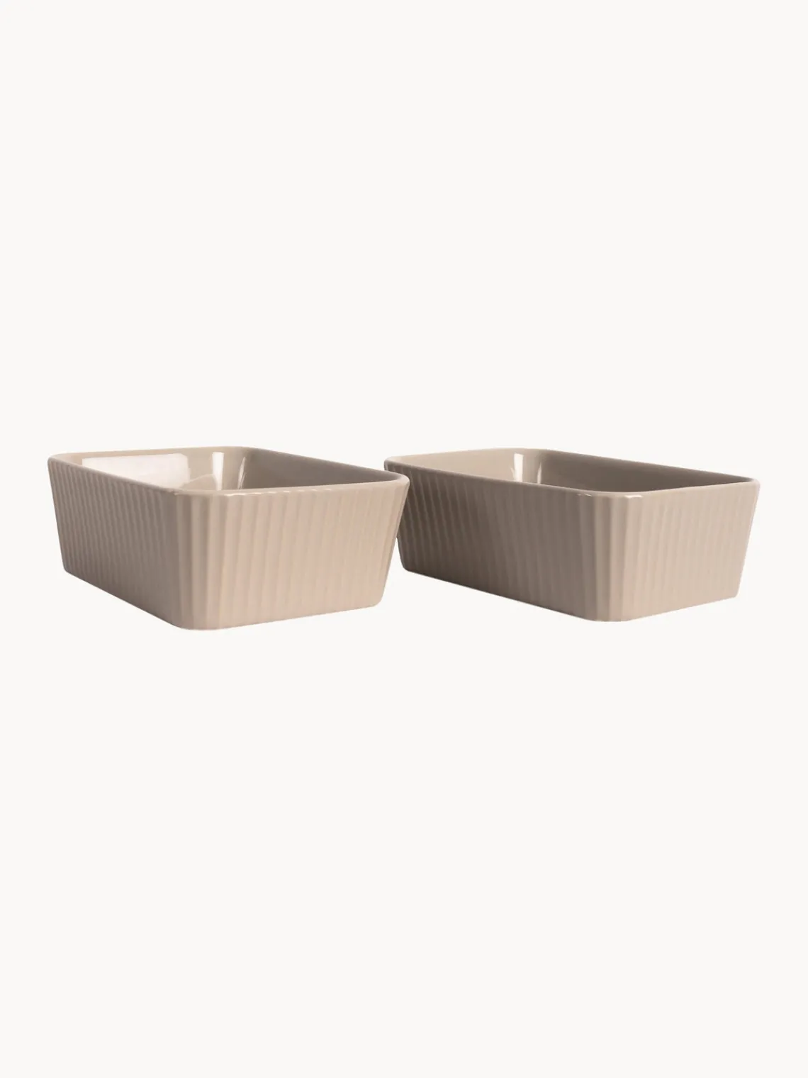 Sale Sagaform Ramequins en faïence avec surface striée Flora, 2 pièces Beige clair