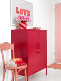 Online Mustard Made Rangement en métal The Midi Rouge
