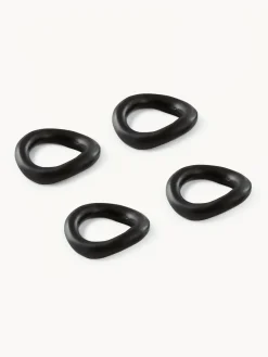Online Jotex Ronds de serviette de table Parker, 4 pièces Noir