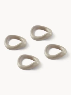 Clearance Jotex Ronds de serviette de table Parker, 4 pièces Beige clair