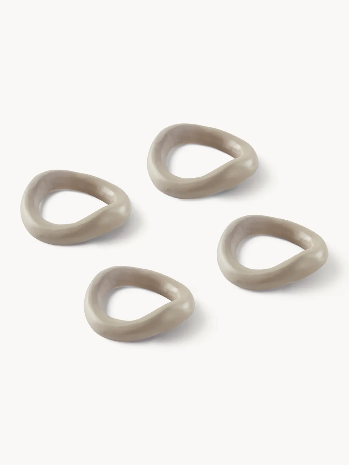 Clearance Jotex Ronds de serviette de table Parker, 4 pièces Beige clair