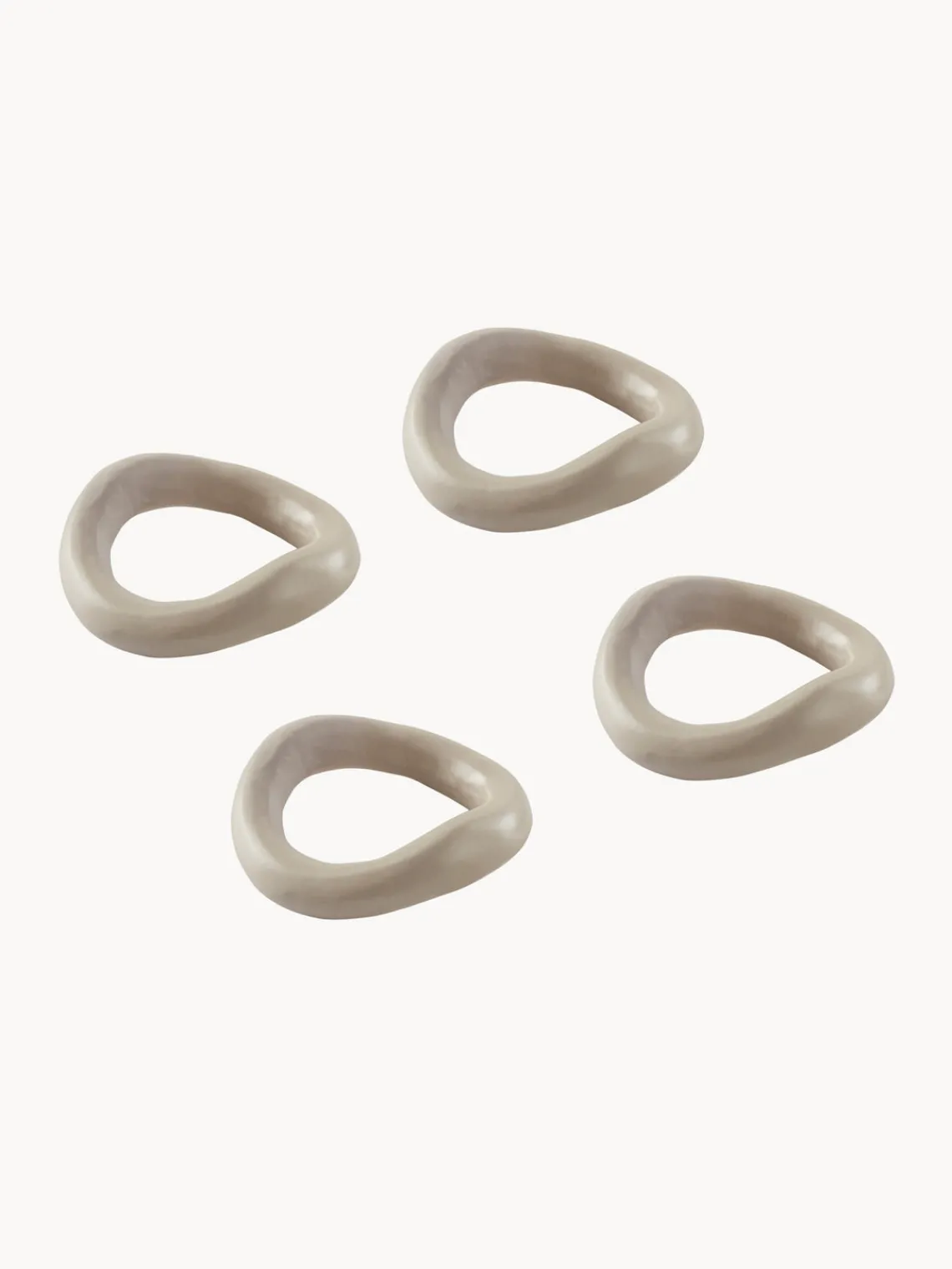 Clearance Jotex Ronds de serviette de table Parker, 4 pièces Beige clair