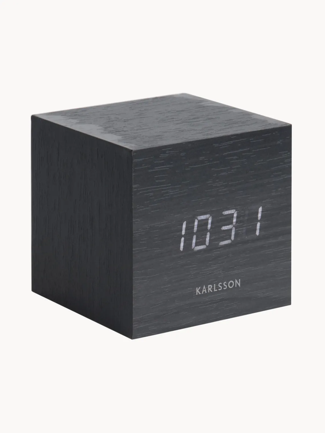 Hot Karlsson Réveil LED avec port USB Cube Noir