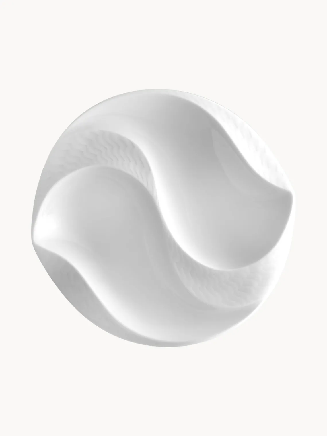 Sale Meissen Saladier artisanal en porcelaine Wellenspiel Relief