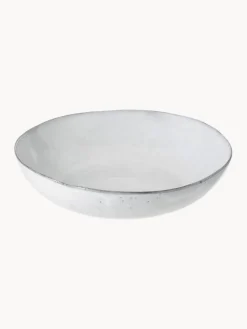 Hot Broste Copenhagen Saladier artisanal Nordic Sand, Ø 34 cm Gris clair, chiné