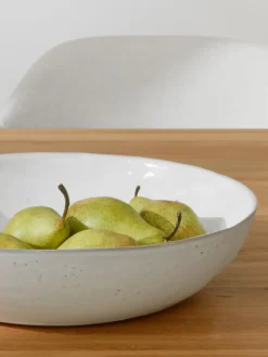Hot Broste Copenhagen Saladier artisanal Nordic Sand, Ø 34 cm Gris clair, chiné