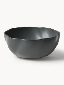 Fashion Broste Copenhagen Saladier fait à la main de forme organique Limfjord Anthracite