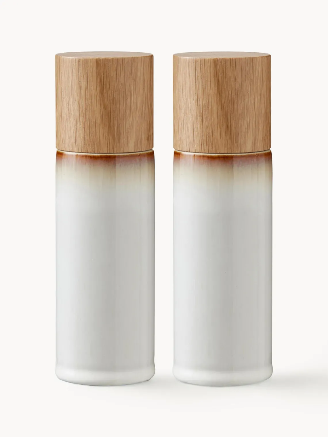 Outlet BITZ Salière et poivrière , 2 élém. Blanc cassé, chiné