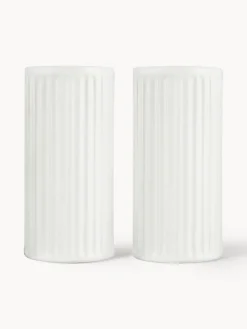 Sale Aida Salière et poivrière cannelées Groove, 2 élém. Blanc, mat