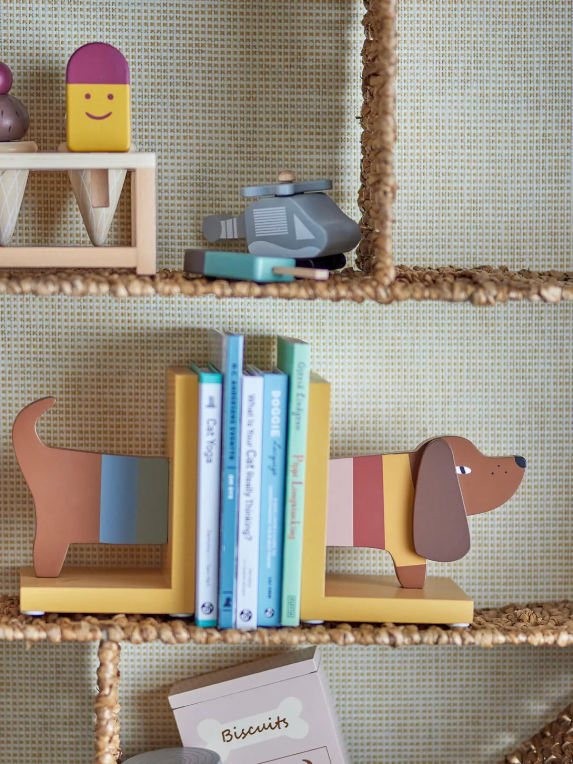 Online Bloomingville Mini Serre-livres en bois Charlie, 2 élém.