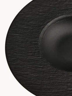 New Villeroy & Boch Service de table en porcelaine Rock, 2 personnes (6 élém.) Noir