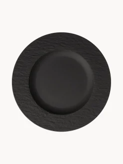 New Villeroy & Boch Service de table en porcelaine Rock, 2 personnes (6 élém.) Noir