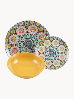 Fashion Villa D'Este Home Tivoli Service de table en porcelaine Marrakech, 6 personnes (18 élém.)