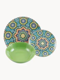 Fashion Villa D'Este Home Tivoli Service de table en porcelaine Marrakech, 6 personnes (18 élém.)