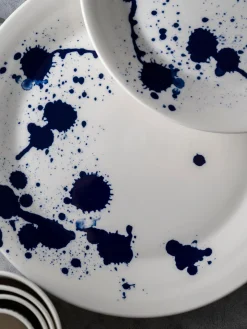 New ROYAL DOULTON Service de table en porcelaine Pacific Blue, 4 personnes (16 élém.) Abstrait