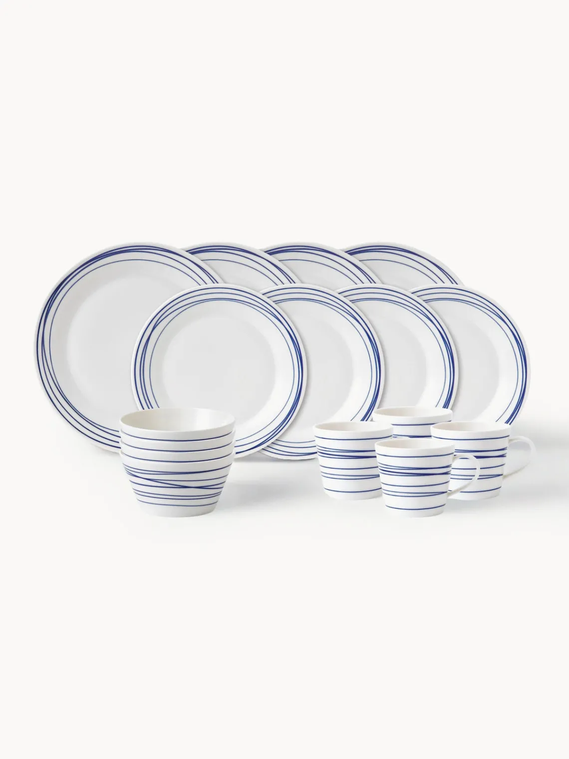 Discount ROYAL DOULTON Service de table en porcelaine Pacific Blue, 4 personnes (16 élém.) Ligné