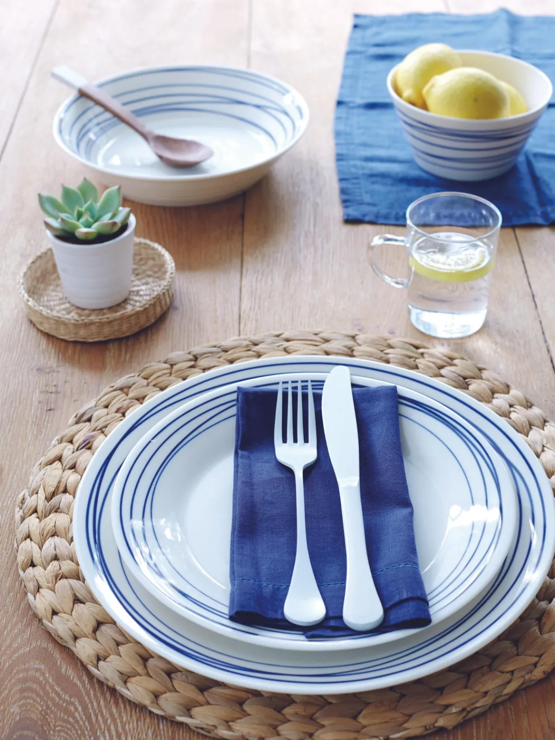 Discount ROYAL DOULTON Service de table en porcelaine Pacific Blue, 4 personnes (16 élém.) Ligné