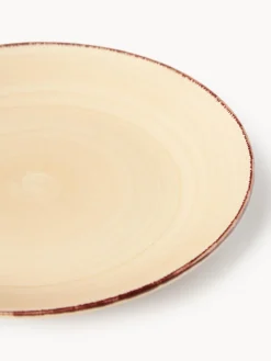 Sale Villa D'Este Home Tivoli Service de table peint à la main Baita, 6 personnes (18 élém.) Tons rouges, beige