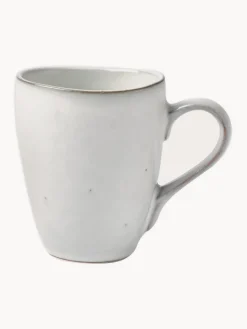 Outlet Broste Copenhagen Service petit déjeuner artisanal Nordic Sand, 4 personnes (12 élém.) Gris clair, chiné