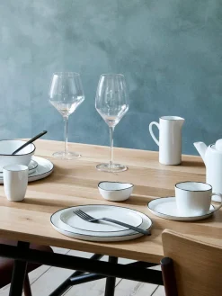 Fashion Broste Copenhagen Service petit déjeuner artisanal en porcelaine Salt, 4 personnes (16 élém.)