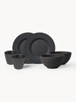 Clearance Villeroy & Boch Service petit déjeuner en porcelaine Manufacture Rock, 2 personnes (6 élém.)