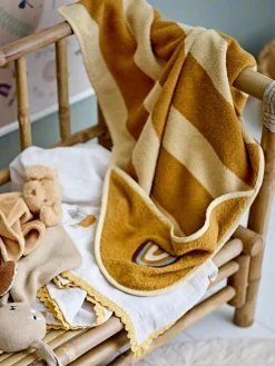 Outlet Bloomingville Mini Serviette bébé en coton Agnes Brun clair, beige