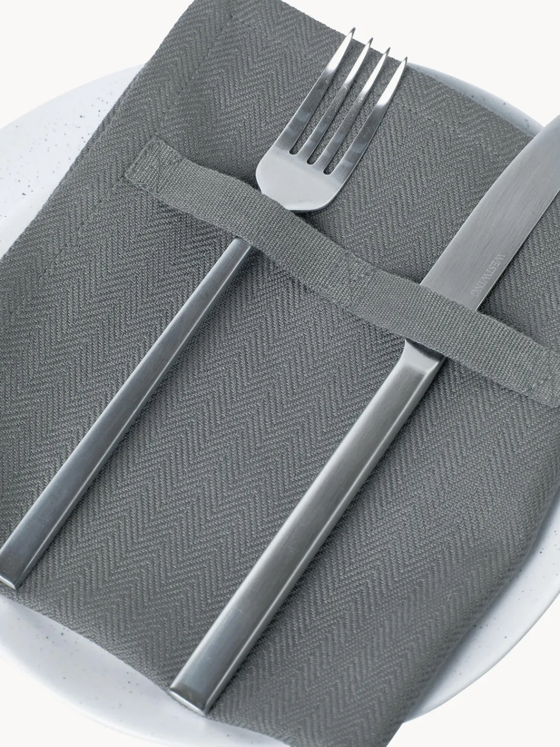 Clearance The Organic Company Serviettes de table Dinner, 4 pièces Anthracite