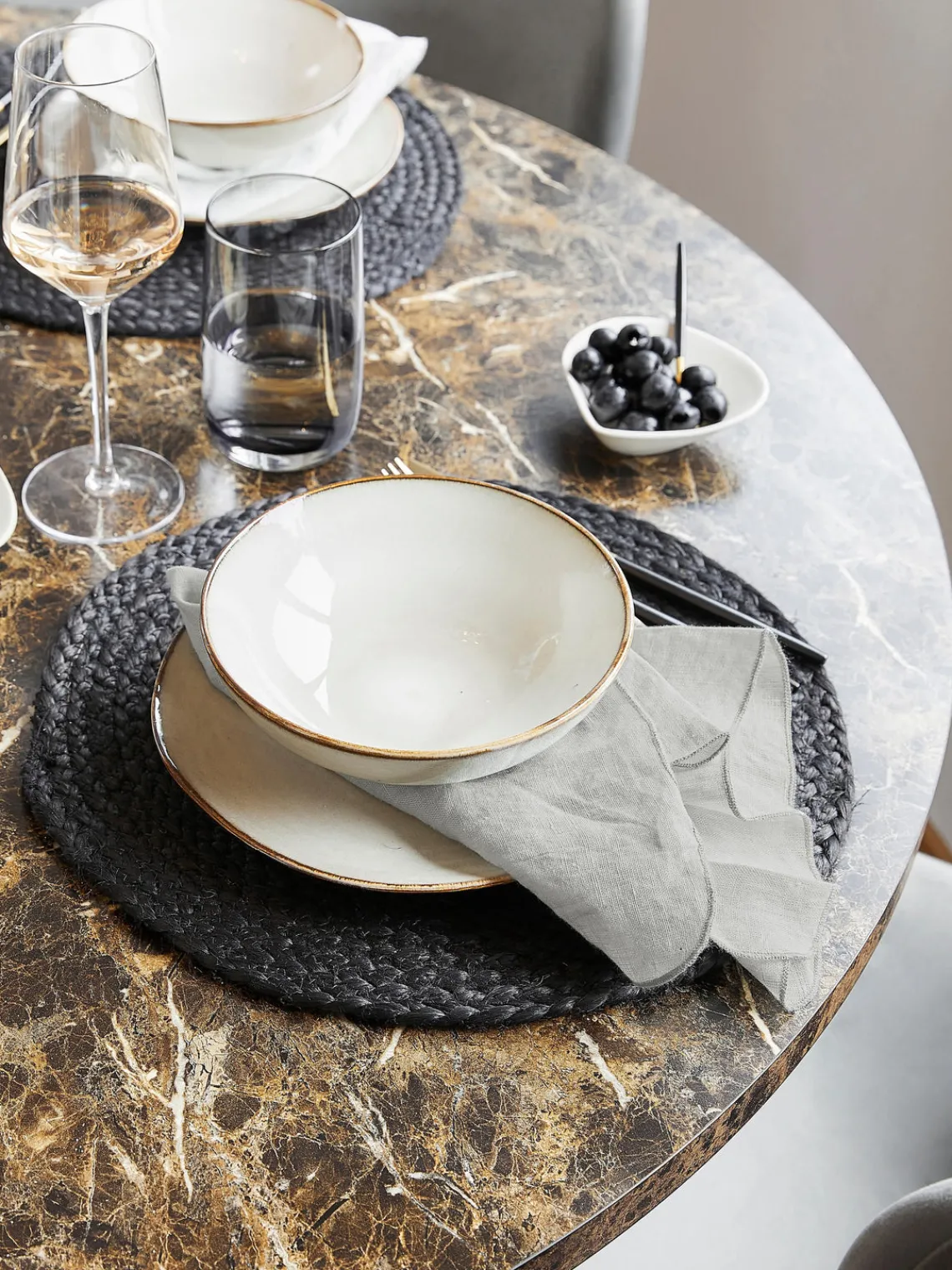 Discount Broste Copenhagen Serviettes de table en lin Gracie, 2 pièces
