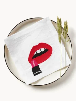 Sale Jonathan Adler Serviettes de table Lips, 4 élém.