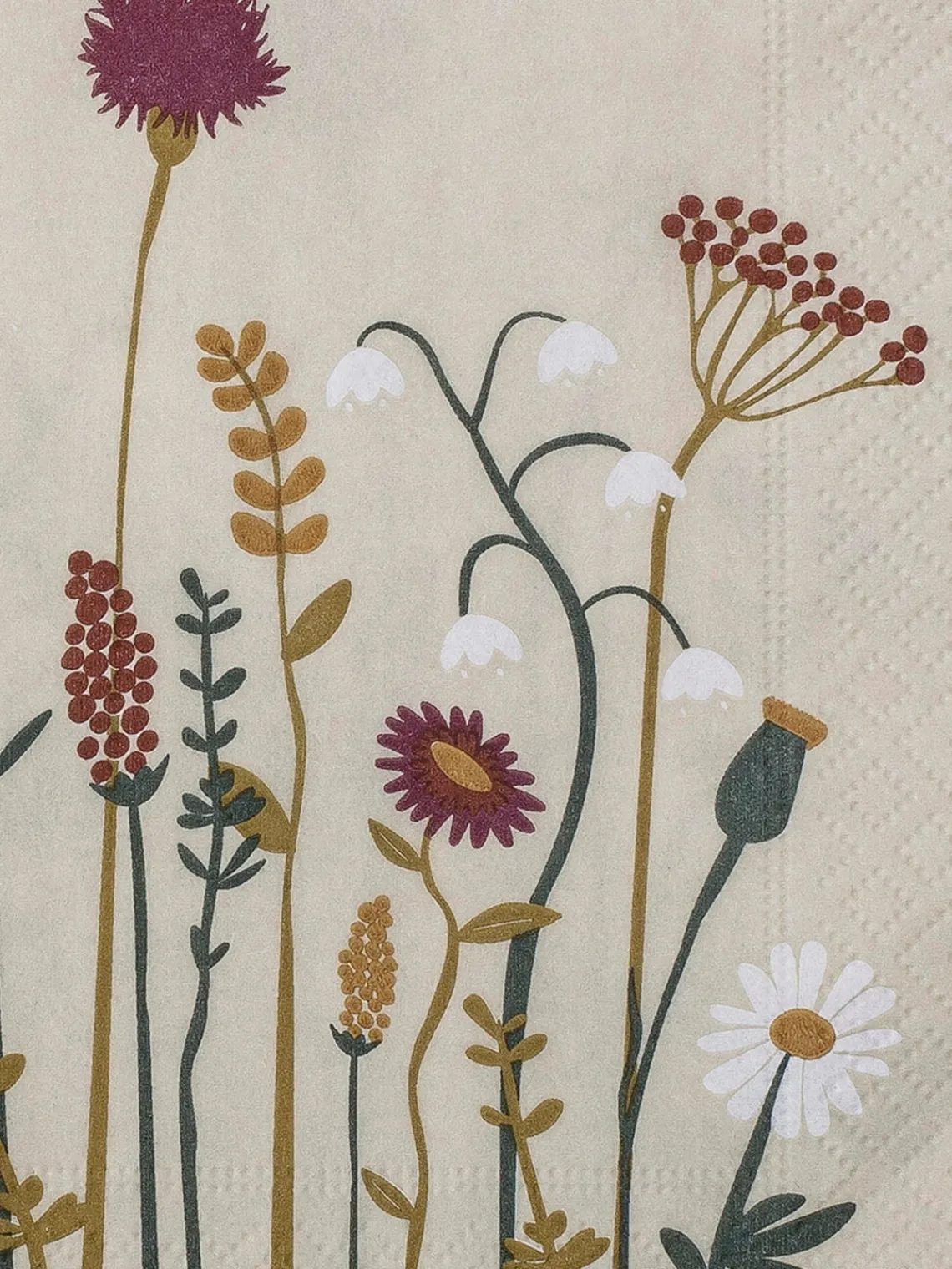 Outlet Bloomingville Serviettes en papier à motif floral Paige, 20 pièces