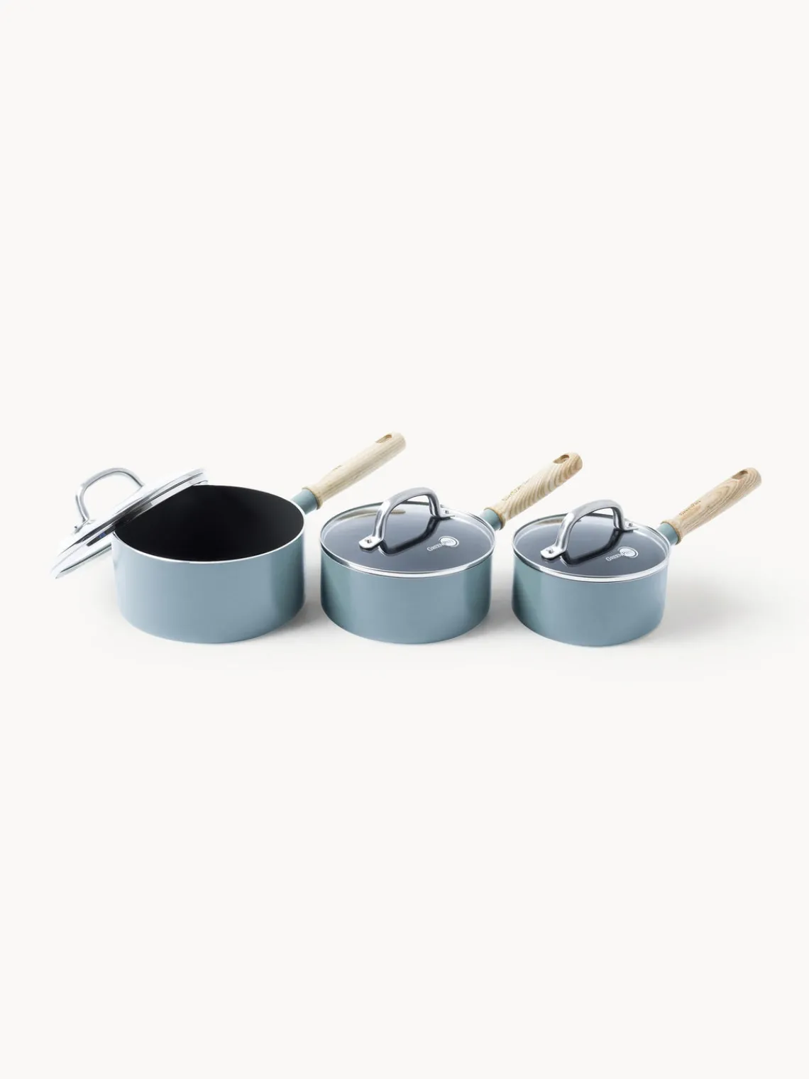 New GreenPan Set de casseroles avec revêtement antiadhésif Mayflower, 3 élém.