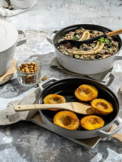 Discount Staub Set de casseroles en fonte La Cocotte, 3 élém. Blanc cassé, haute brillance