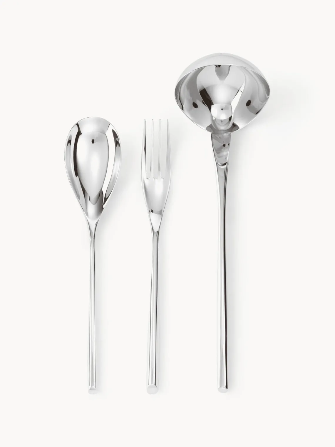 Fashion sambonet Set de couverts de service en acier inoxydable poli brillant Bamboo, 3 élém.