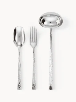 Online sambonet Set de couverts de service en acier inoxydable poli brillant Sculpt, 3 élém.