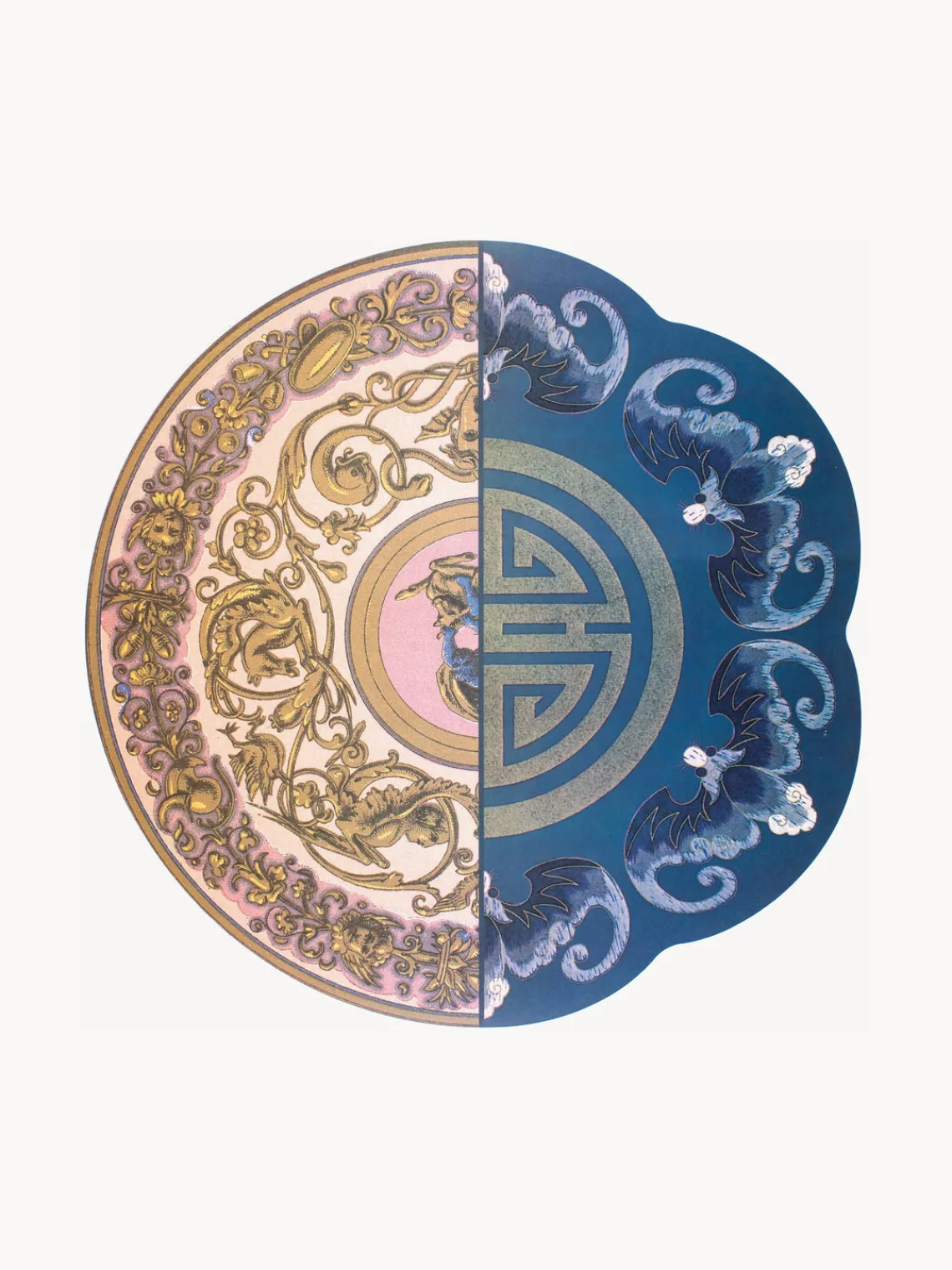 New SELETTI Set de table Hybrid Rose, bleu