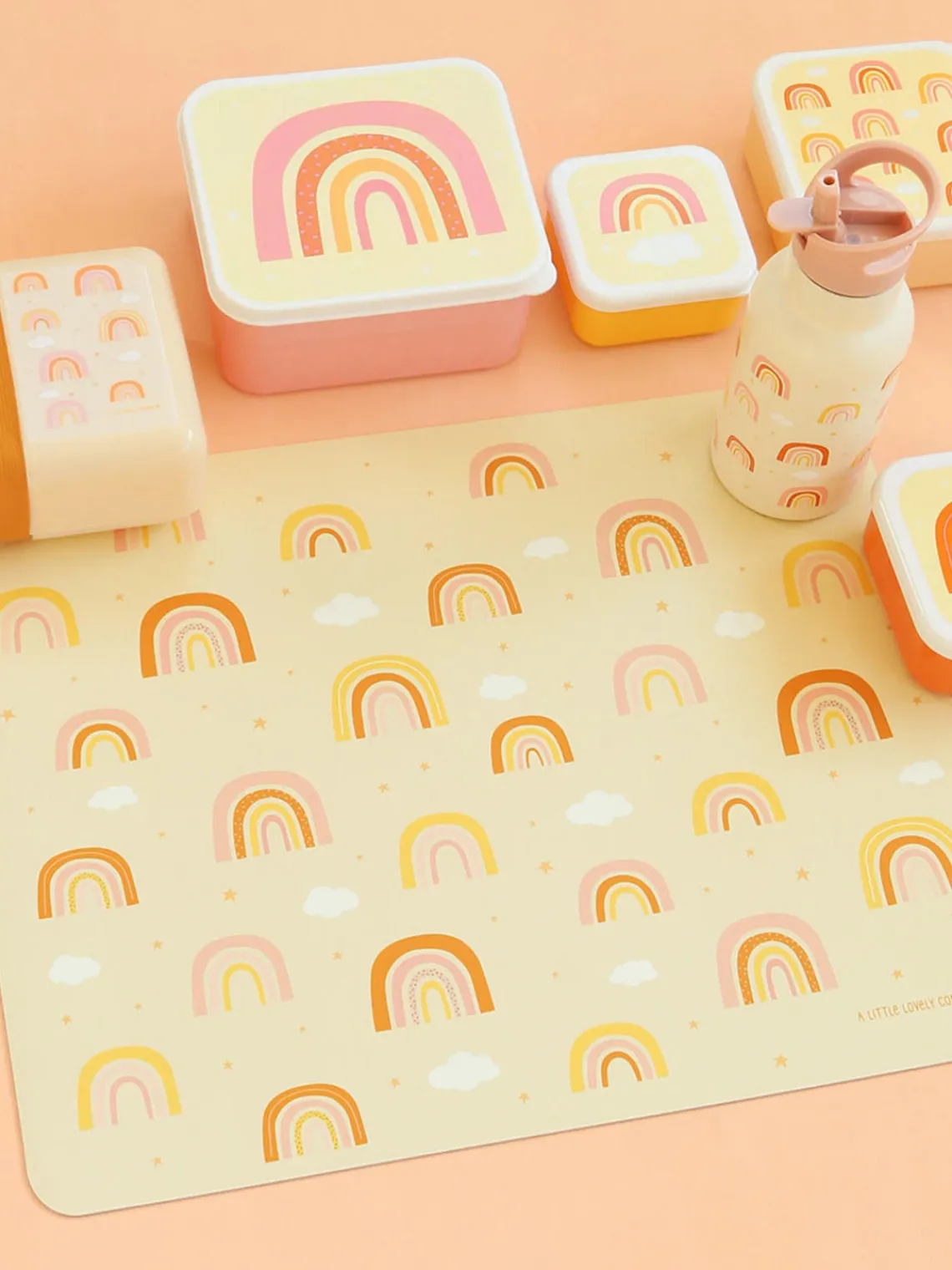 Hot A Little Lovely Company Set de table pour enfants Rainbows