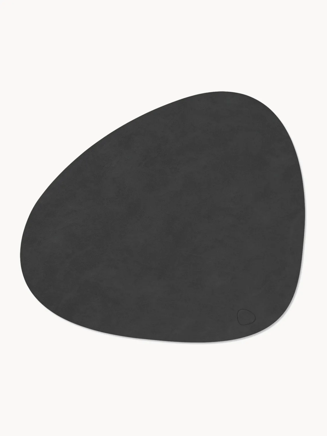 Fashion LIND DNA Sets de table asymétriques en cuir Curve, 4 pièces Noir