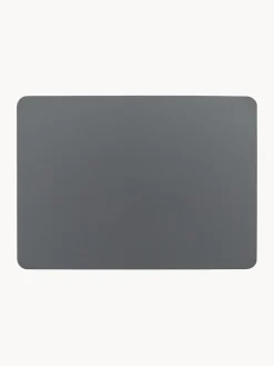 Online ASA Selection Sets de table en cuir synthétique Pik, 2 pièces Gris foncé