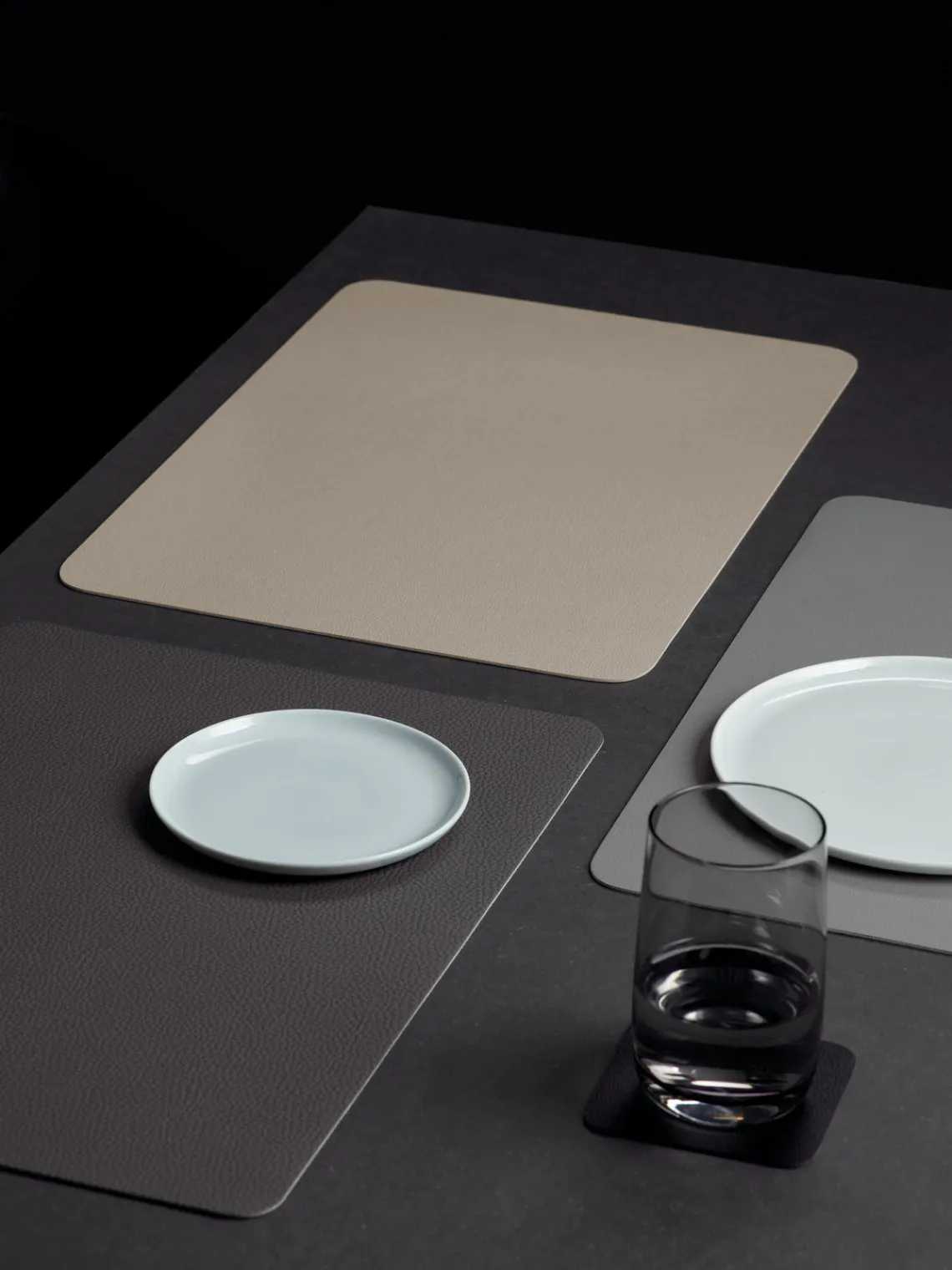 Online ASA Selection Sets de table en cuir synthétique Pik, 2 pièces Brun foncé