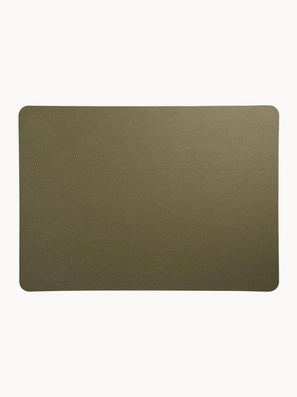 Online ASA Selection Sets de table en cuir synthétique Pik, 2 pièces Vert olive