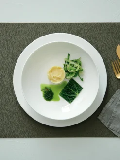 Online ASA Selection Sets de table en cuir synthétique Pik, 2 pièces Vert olive
