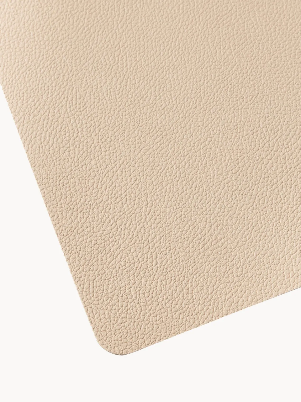 New BITZ Sets de table en cuir synthétique réversible , 4 pièces Beige, noir