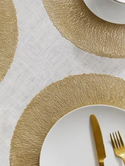 Best Villa D'Este Home Tivoli Sets de table ronds avec franges Linda, 6 pièces