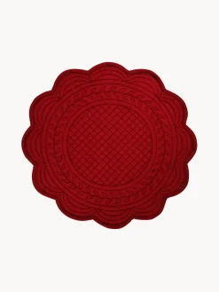 Clearance Cote Table Sets de table ronds en coton Boutis, 2 pièces Rouge
