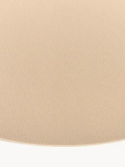 Outlet ASA Selection Sets de table ronds en cuir synthétique Pik, 2 pièces Beige