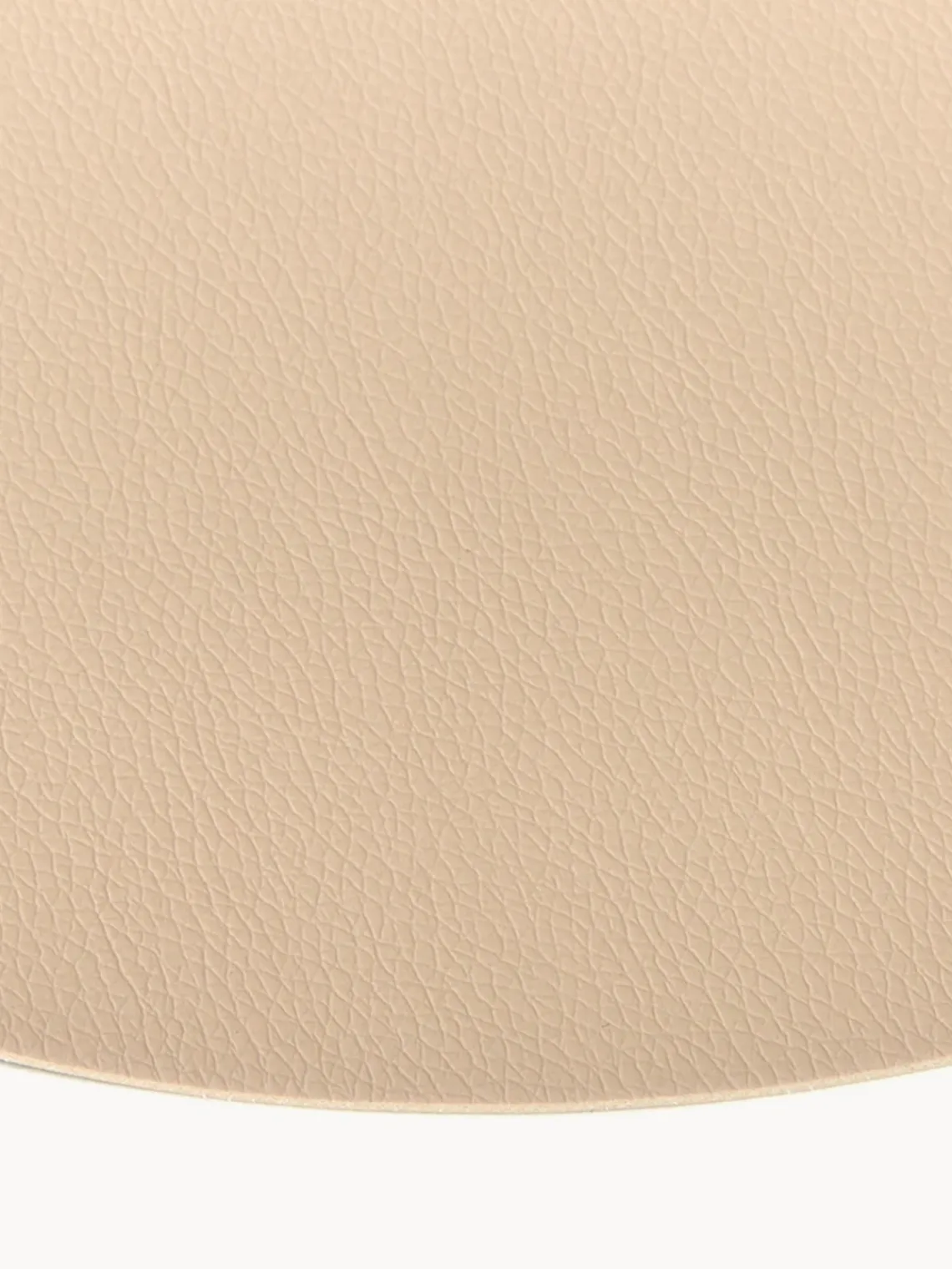 Outlet ASA Selection Sets de table ronds en cuir synthétique Pik, 2 pièces Beige