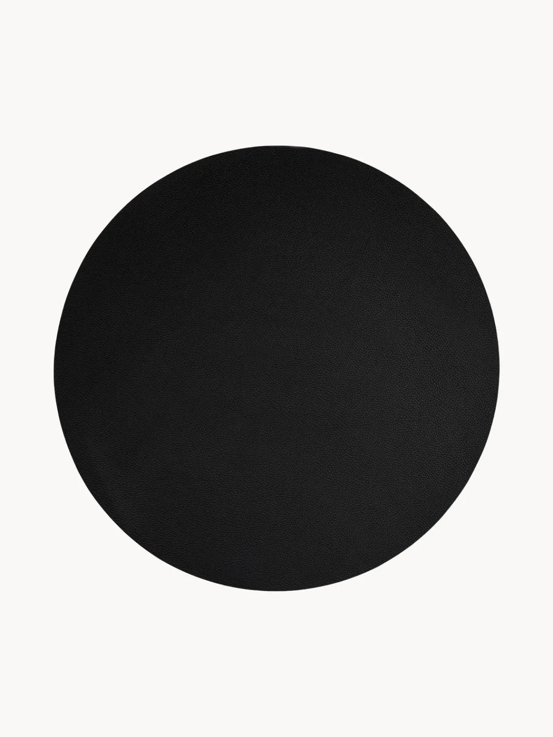 Outlet ASA Selection Sets de table ronds en cuir synthétique Pik, 2 pièces Noir